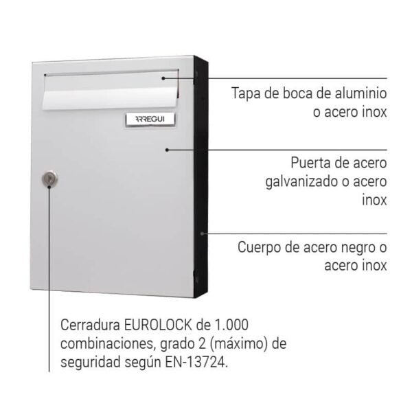 Buzón Vertical - Diseño Moderno - Modelo HABITAT (V8700-SERIES)