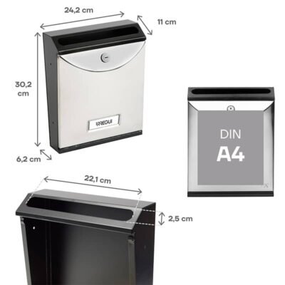 Buzón Vertical - Plástico Curvo - Modelo FUTURE VERTICAL (V1000-SERIES)