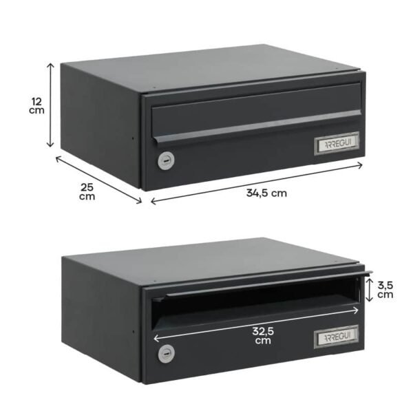 Buzón Horizontal - Altura Reducida - Modelo SLIM (H2400-SERIES)