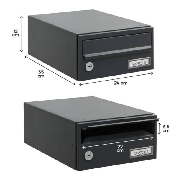 Buzón Horizontal - Altura Reducida - Modelo SLIM (H2400-SERIES)